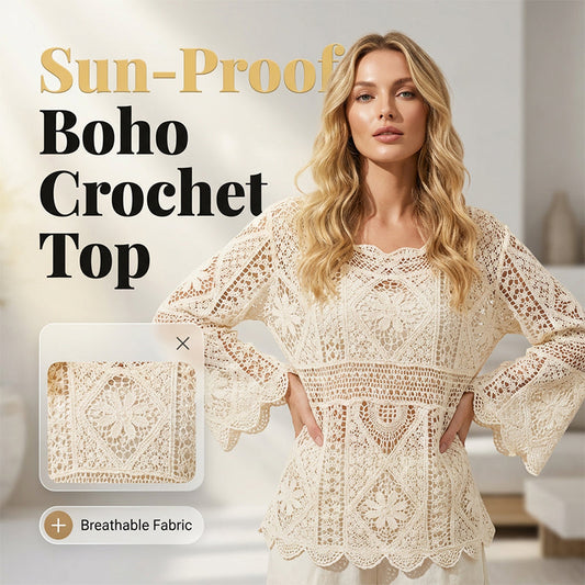 🌸New arrival 40% OFF!🌸Crochet Open Knit Flower Pattern Top