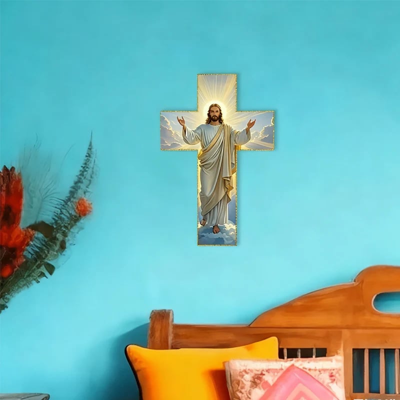 🎅🏻Christmas Sale🎁Retro Jesus Christ Wall Cross Decor
