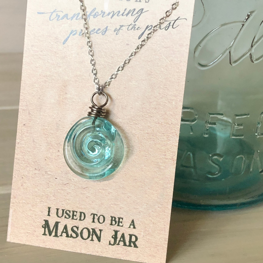 š„Last Day 49% OFF š Recycled Glass Spiral Earrings: Upcycled Mason Jar Dangles