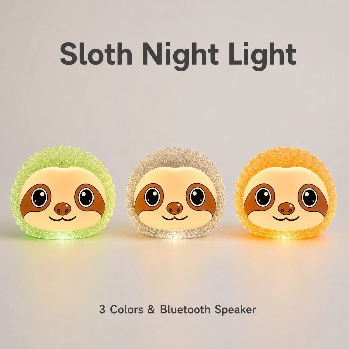 Bluetooth Speaker Night Light, 3 Colors Adjustable LED Lamp, Portable Touch Control Bedside Atmosphere Lamp for Bedroom Home Party Decor