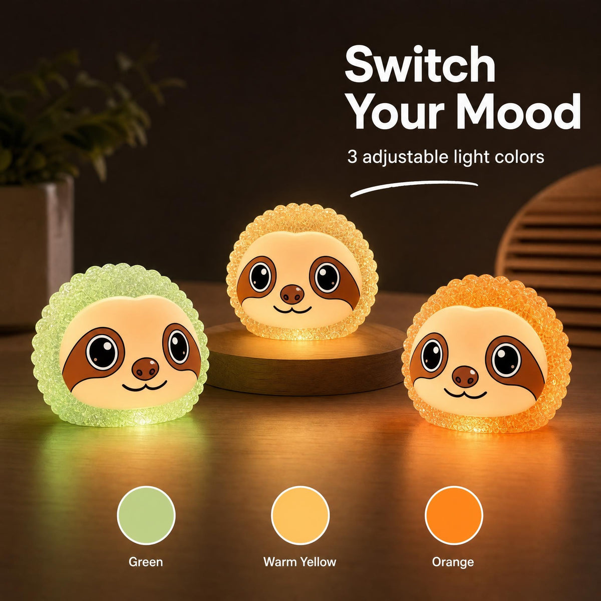 Bluetooth Speaker Night Light, 3 Colors Adjustable LED Lamp, Portable Touch Control Bedside Atmosphere Lamp for Bedroom Home Party Decor