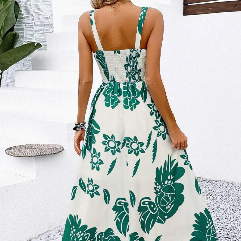 ⏳Limited-time 60% off⏰Women's Floral Print Spaghetti Strap Dress🌿👗