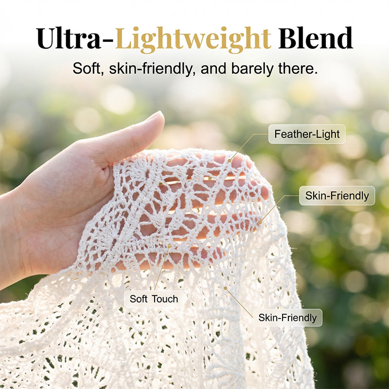 🌸New arrival 40% OFF!🌸Crochet Open Knit Flower Pattern Top