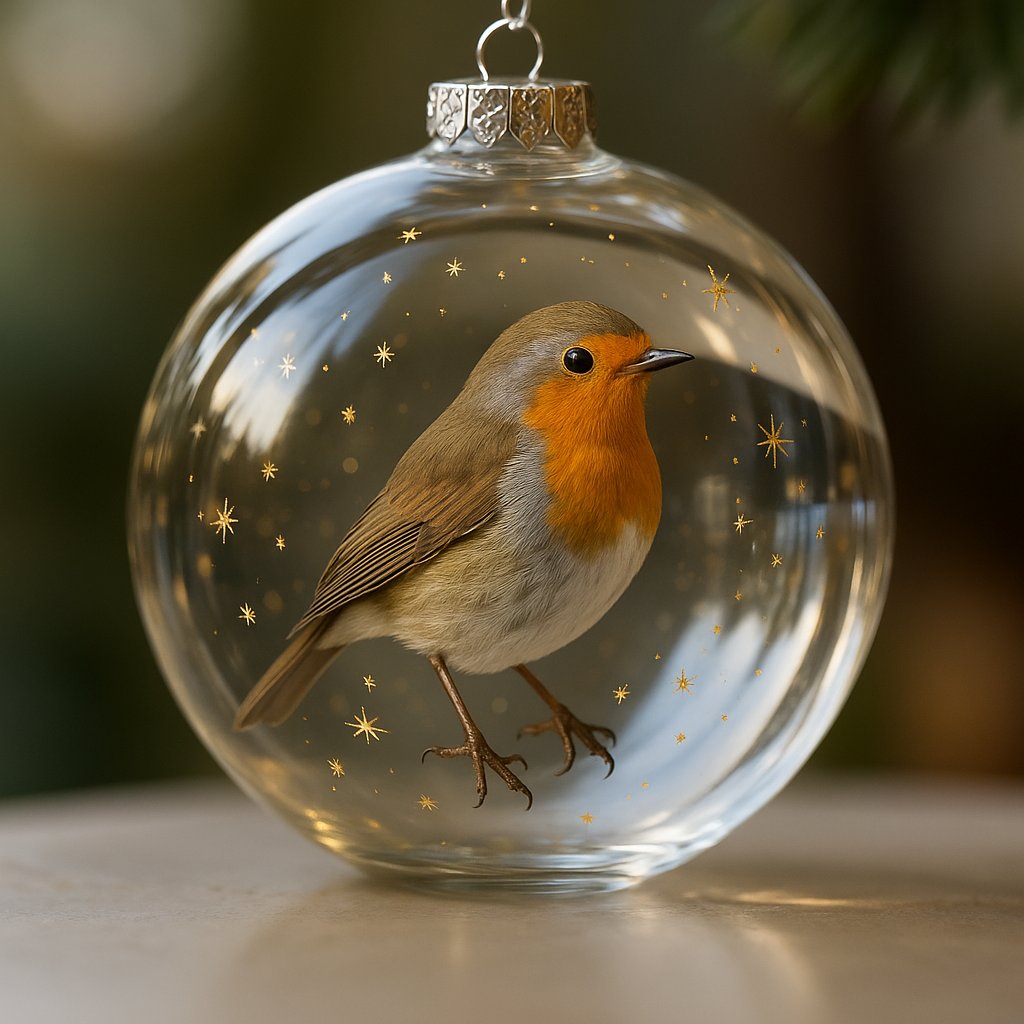 🔥LAST DAY 49 % OFF-🐦Nature’s Birds Crystal Glass Ornament Set(The 3D bird is inside the ball, in three dimensions.)
