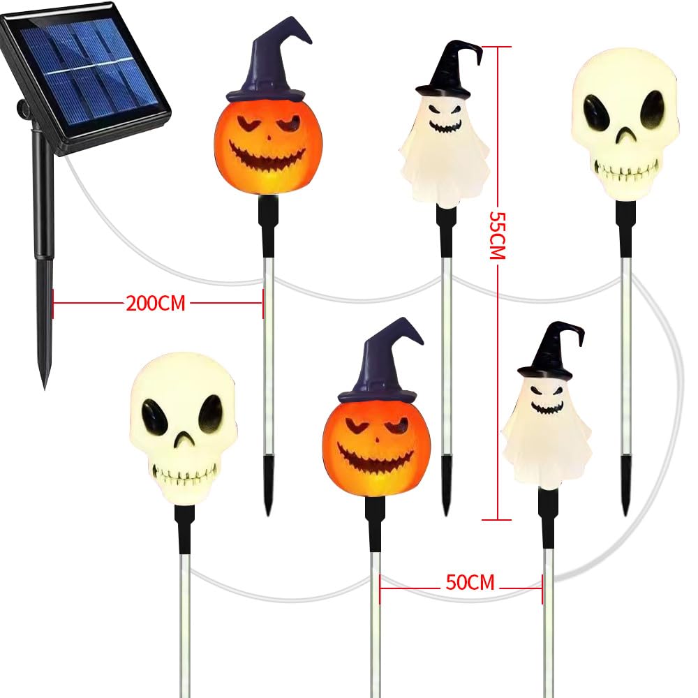 6-Pack LED Solar Halloween Ground Lights